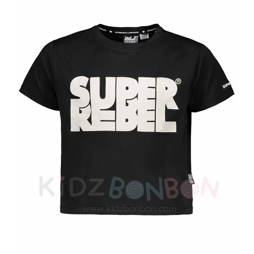 [슈퍼레벨] SUPERREBEL 드라이핏 크롭 티셔츠_099 블랙 (BLACK)