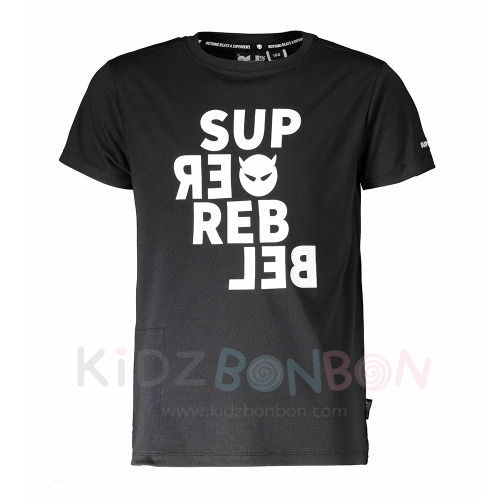 [슈퍼레벨] SUPERREBEL 드라이핏 티셔츠_099 블랙 (BLACK) (6Y)