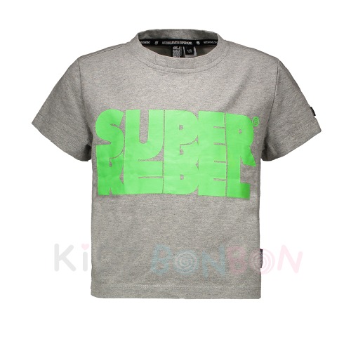 [슈퍼레벨] SUPERREBEL 코튼 크롭 티셔츠_750 그레이 밀리 (750 GREY MELEE)